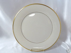9 Ivory Luncheon Plate with Gold Rim