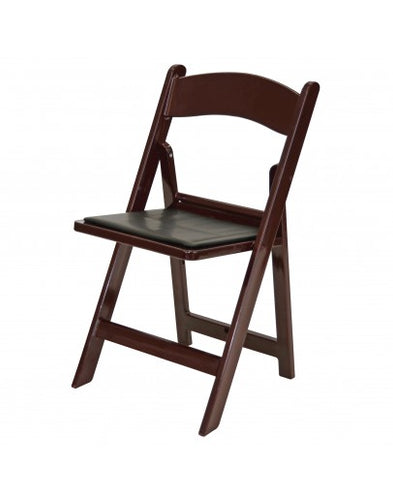 Mahogany Folding Chair, Padded