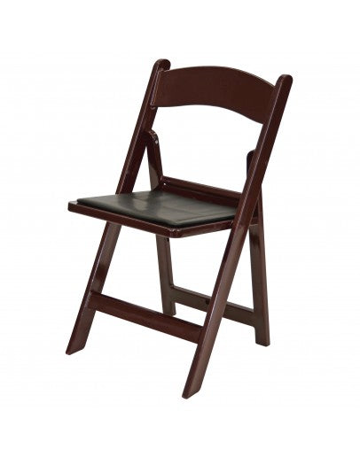 Mahogany Folding Chair, Padded